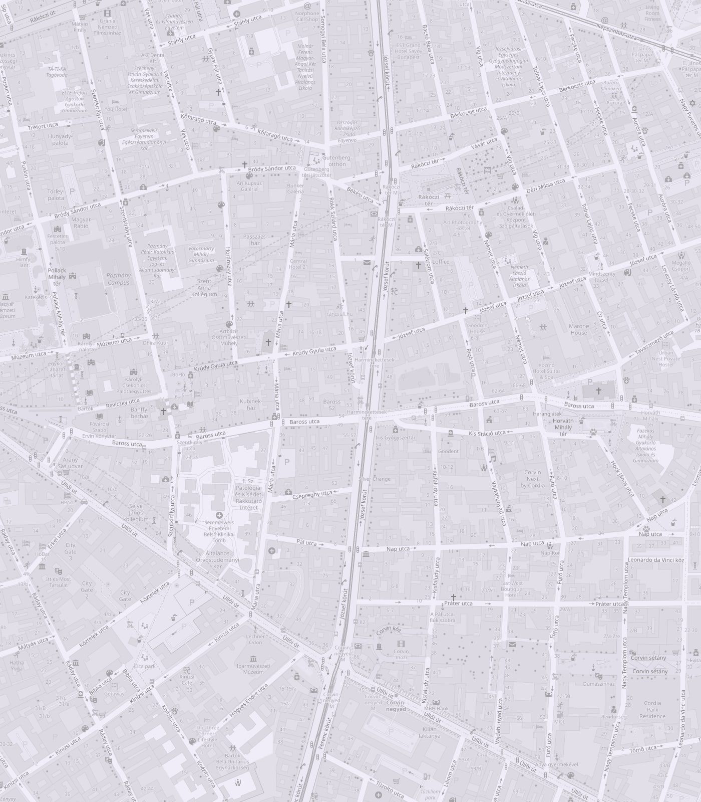Térkép: Lavanda Masszázs, 1085 Budapest, József krt. 53., a József körúton
